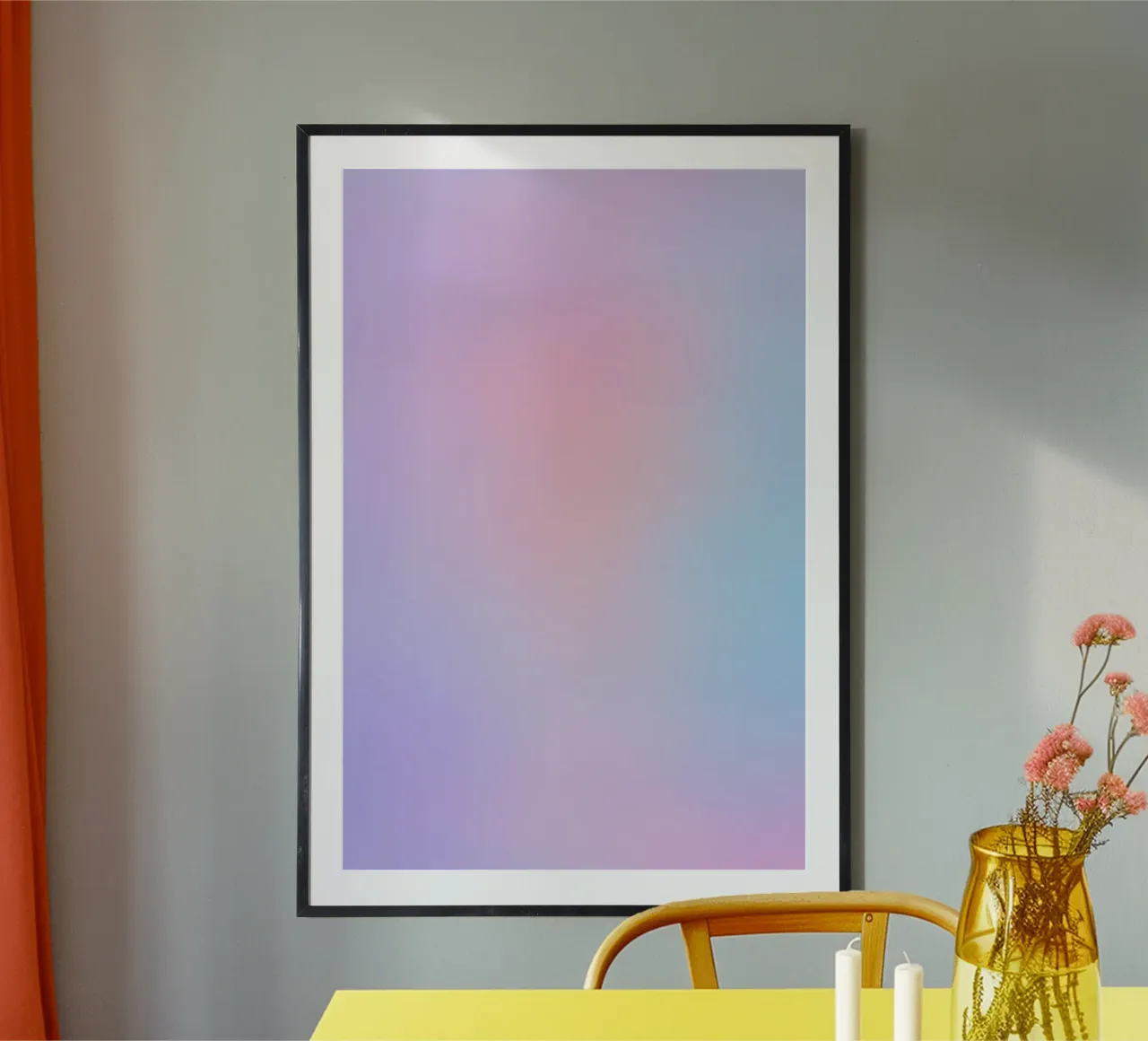 Aurore Pastel - Tonalità blu e rosa poster da studiofox