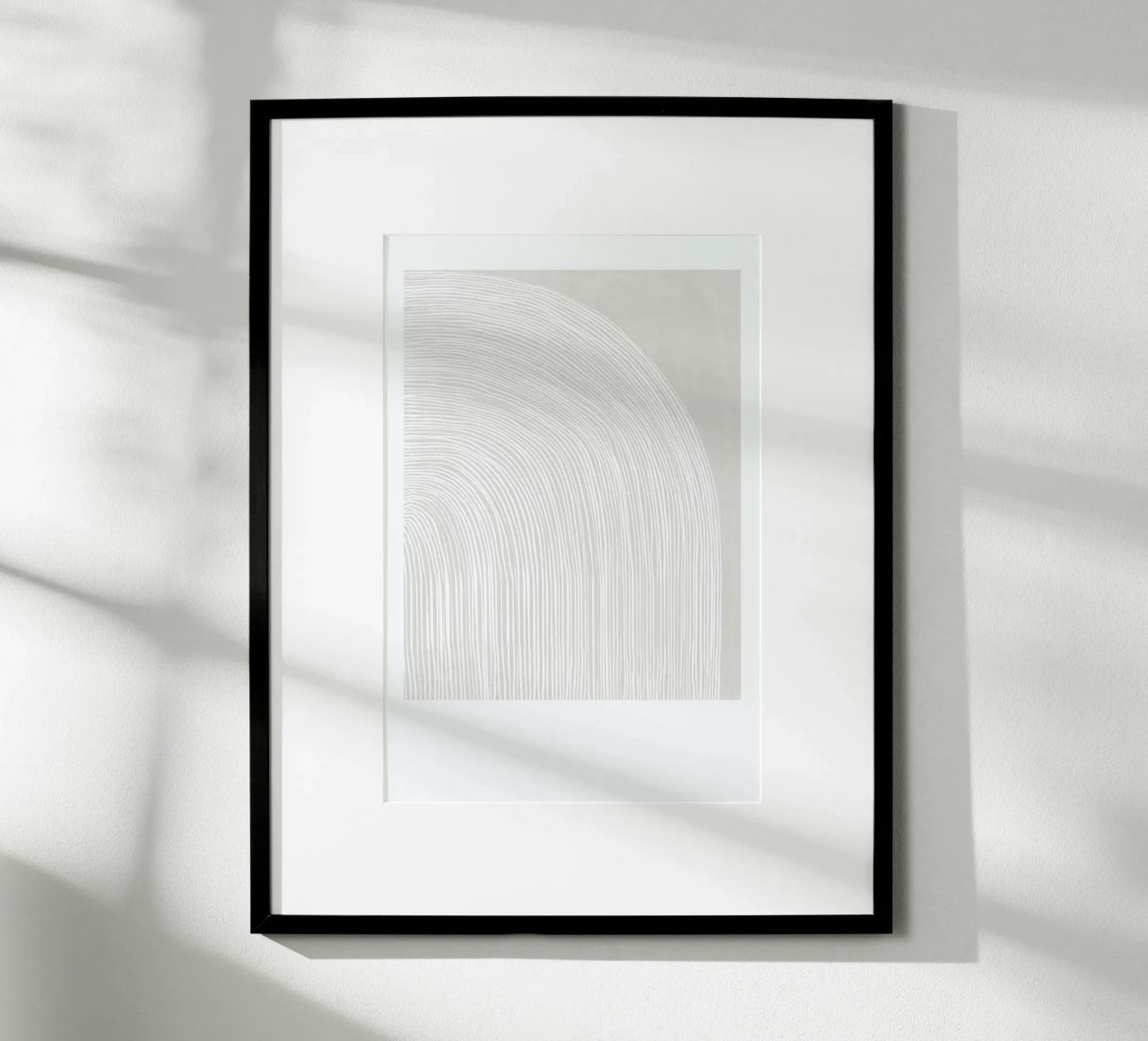The Curve No. 1 poster with wooden frame by typealive