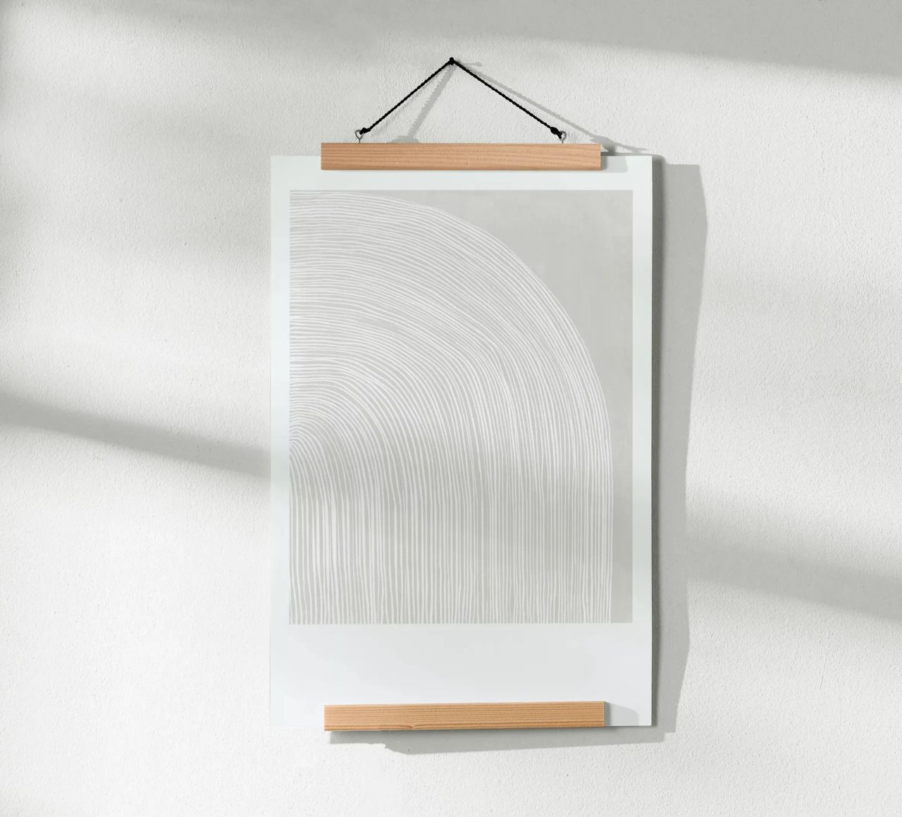 The Curve No. 1 poster with wooden frame by typealive