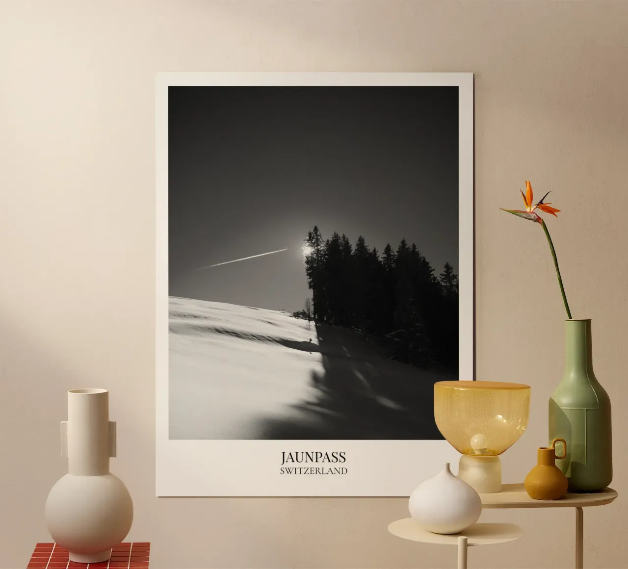 Jaunpass: Switzerland poster con telaio in legno da FujiFrames