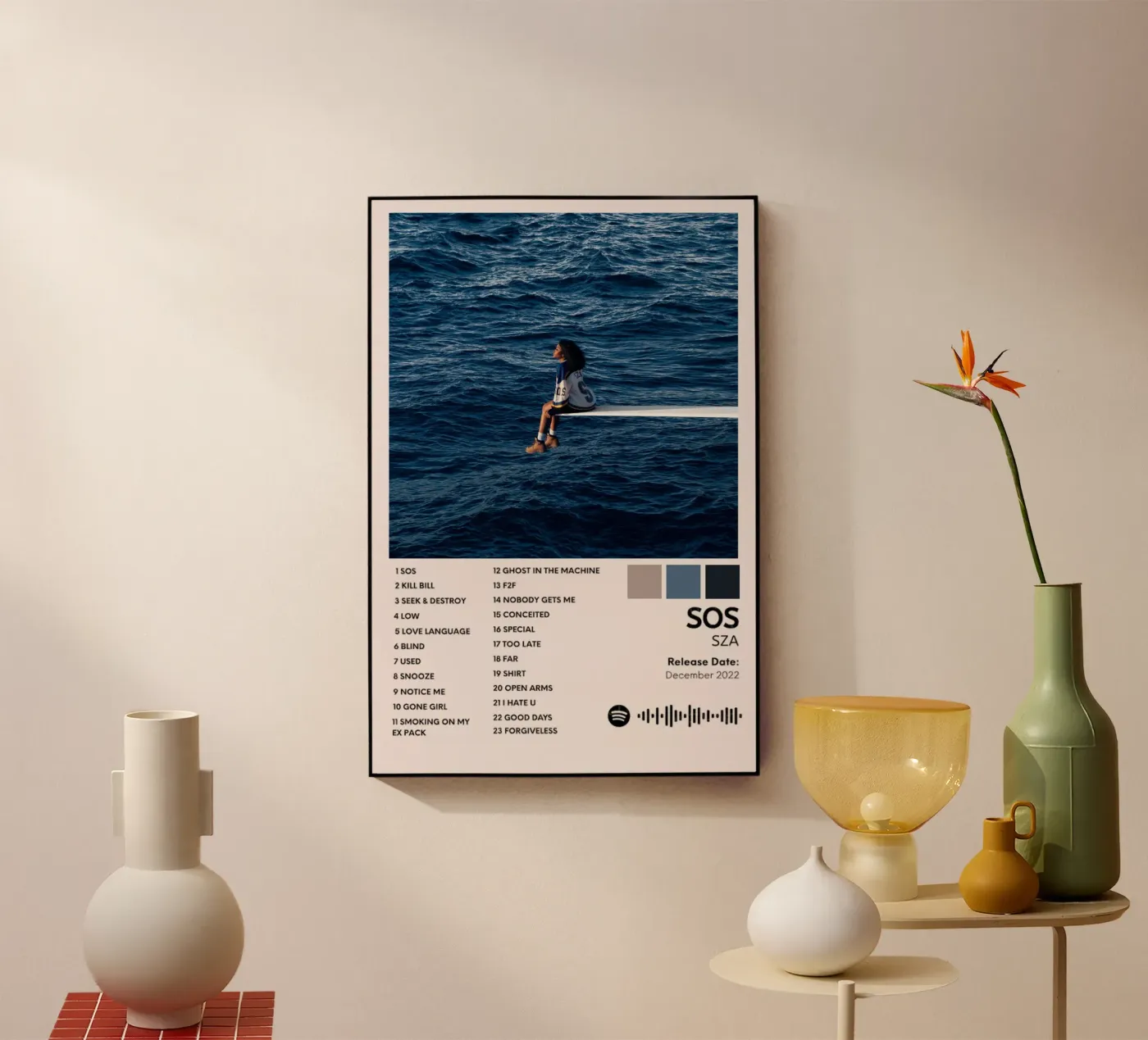 SOS/SZA acrylic glass by Attaboy Dsgn