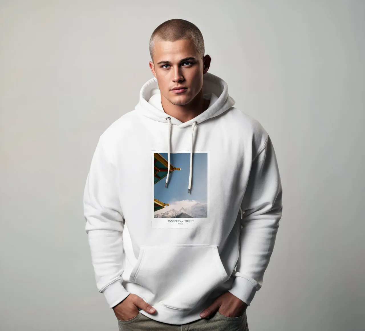 Annapurna Circuit V: Nepal felpa con cappuccio da FujiFrames