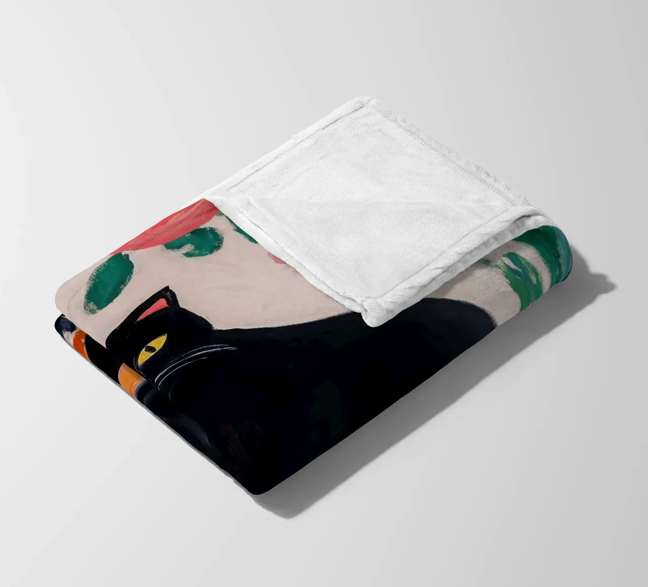 Matisse cat fleece blanket by Euphoria Theresa