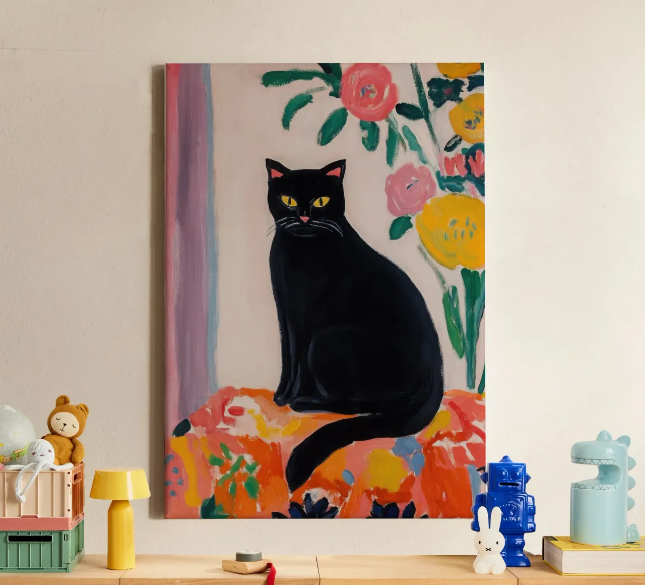 Matisse cat canvas by Euphoria Theresa