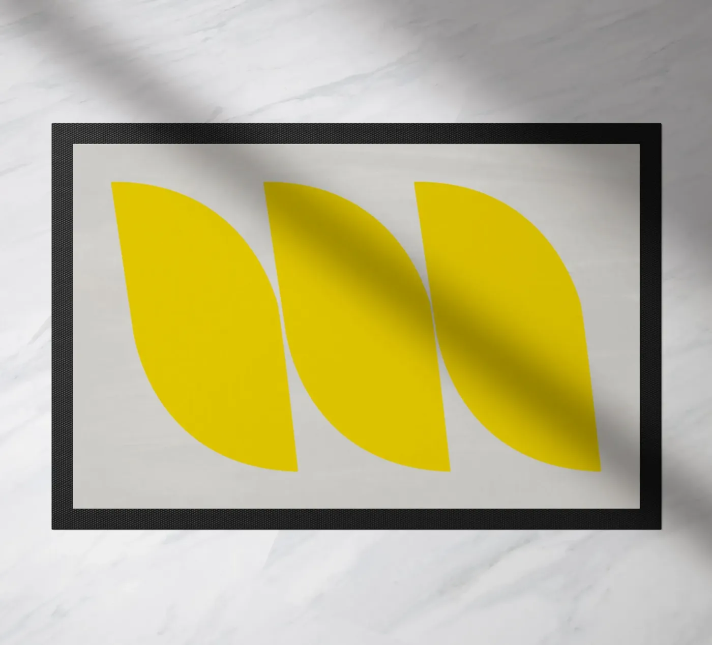 Waves (Yellow) doormat by Rose Beck Art