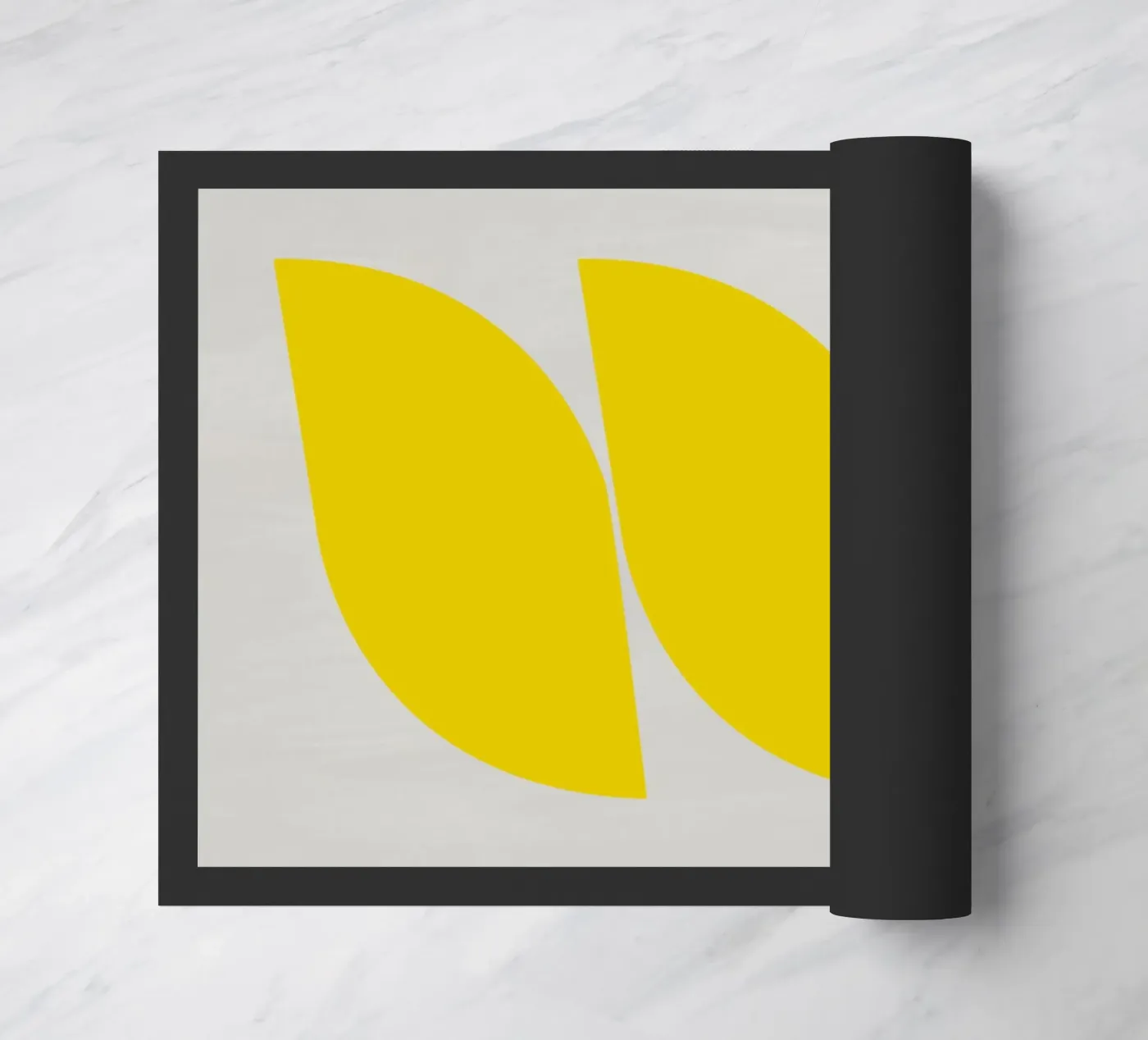 Waves (Yellow) doormat by Rose Beck Art