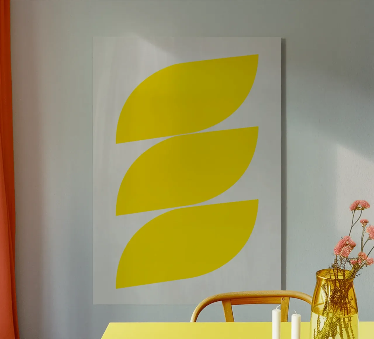 Onde (giallo) plexiglass da Rose Beck Art