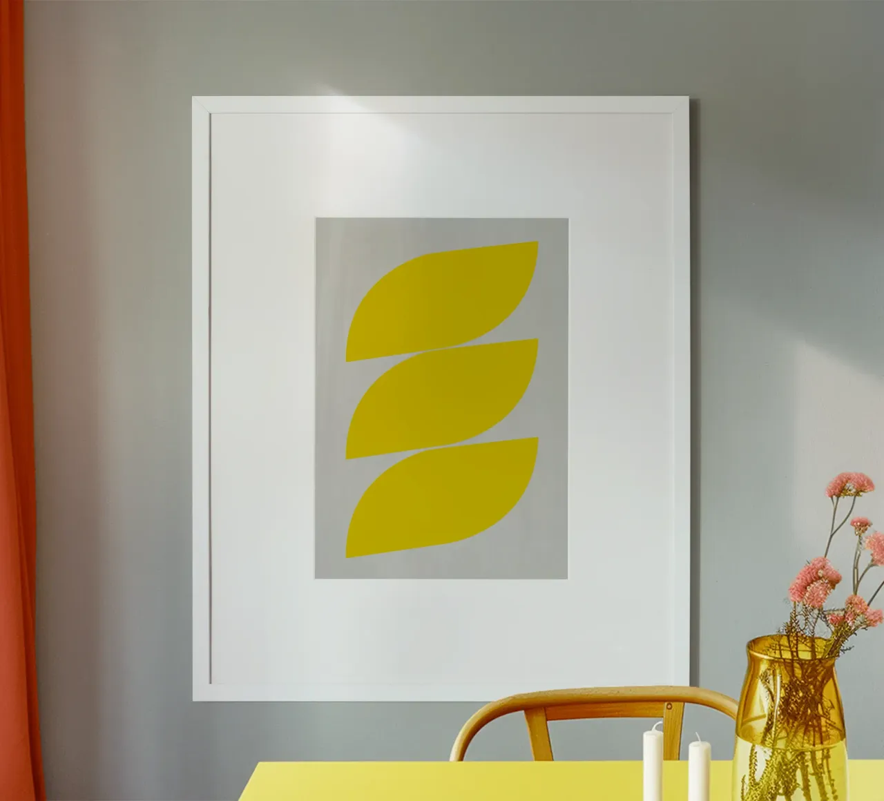 Onde (giallo) poster da Rose Beck Art