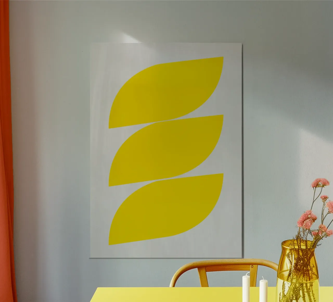 Onde (giallo) poster da Rose Beck Art