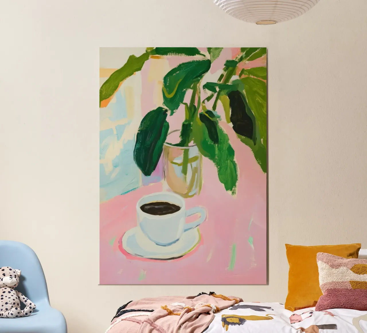 Caffè a pennello poster con telaio in legno da Euphoria Theresa