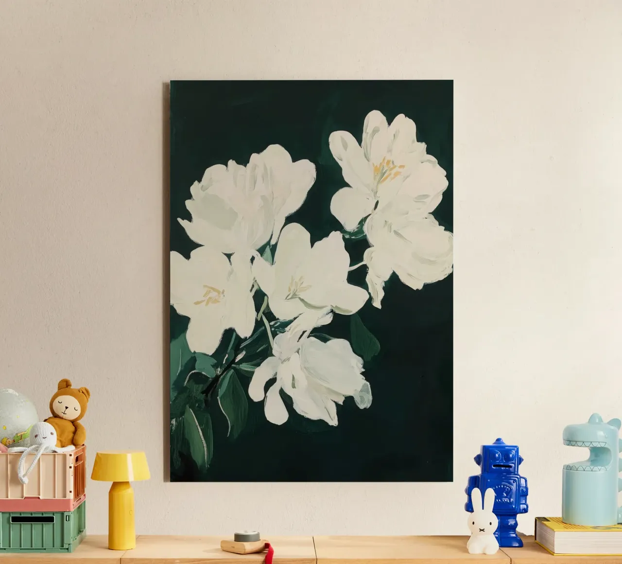 Splendore floreale bianco alluminio dibond da Euphoria Theresa