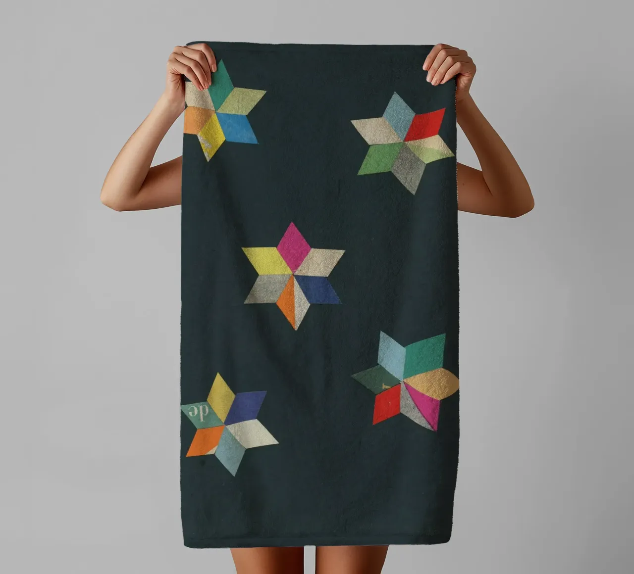 Paper Stars asciugamano da bagno da Cassia Beck Collage