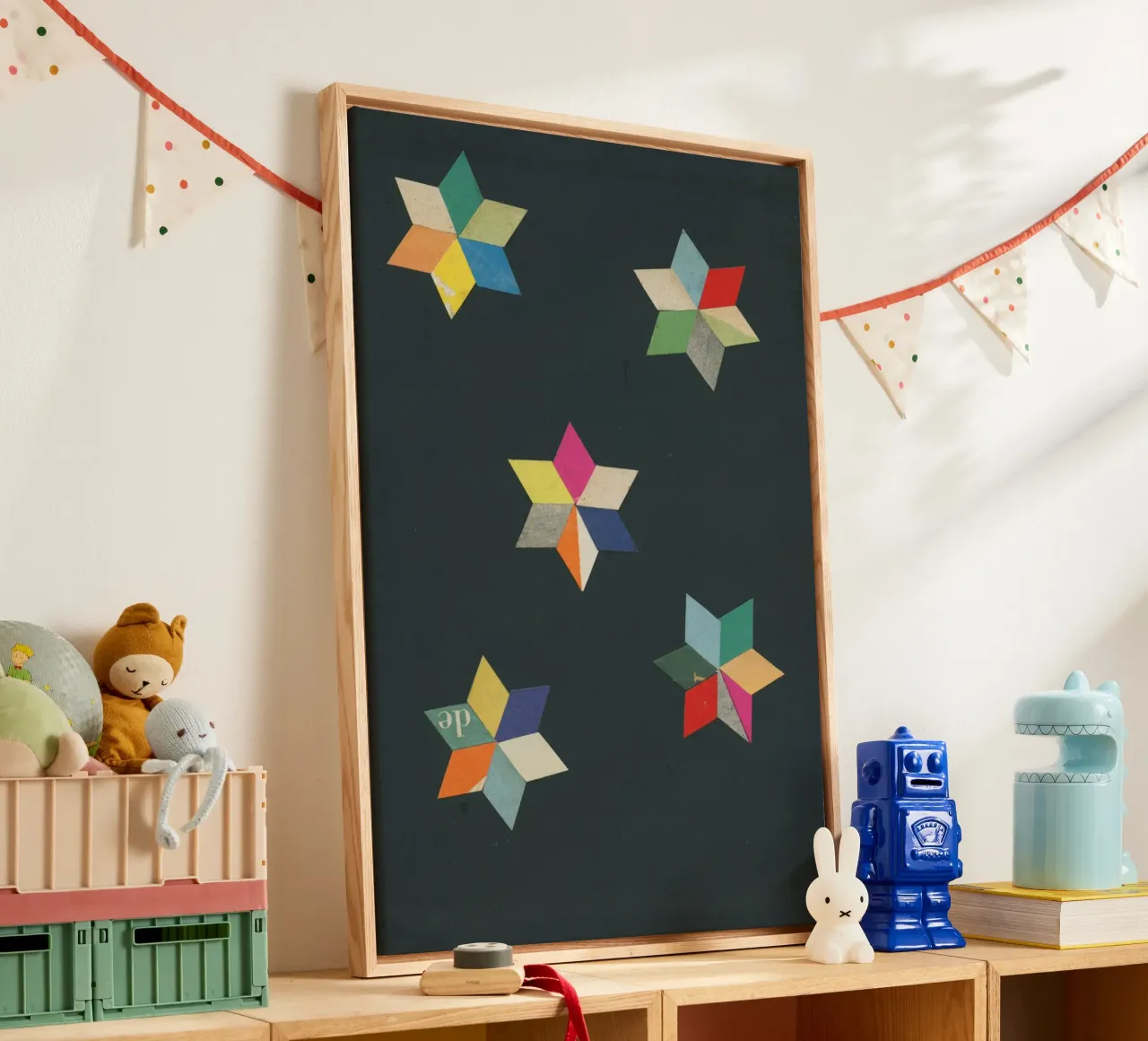 Paper Stars canvas by Cassia Beck Collage