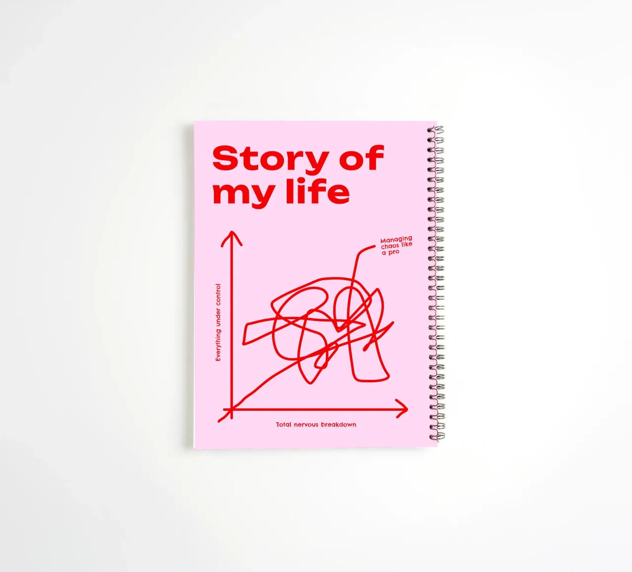Managing chaos like a pro spiral notebook by Bureau Purpur