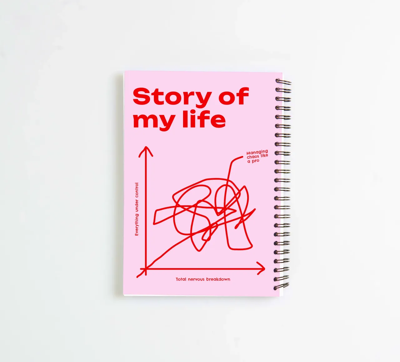 Managing chaos like a pro spiral notebook by Bureau Purpur