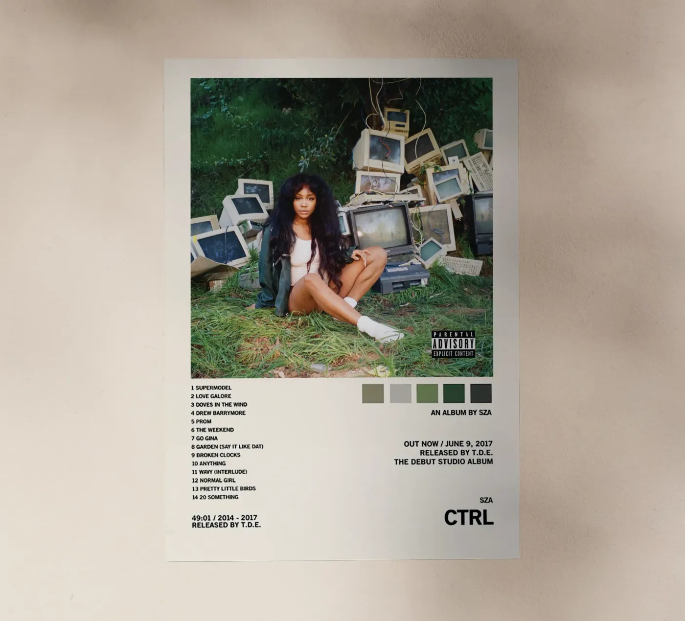 CTRL – SZA Backlit Folie von Attaboy Dsgn