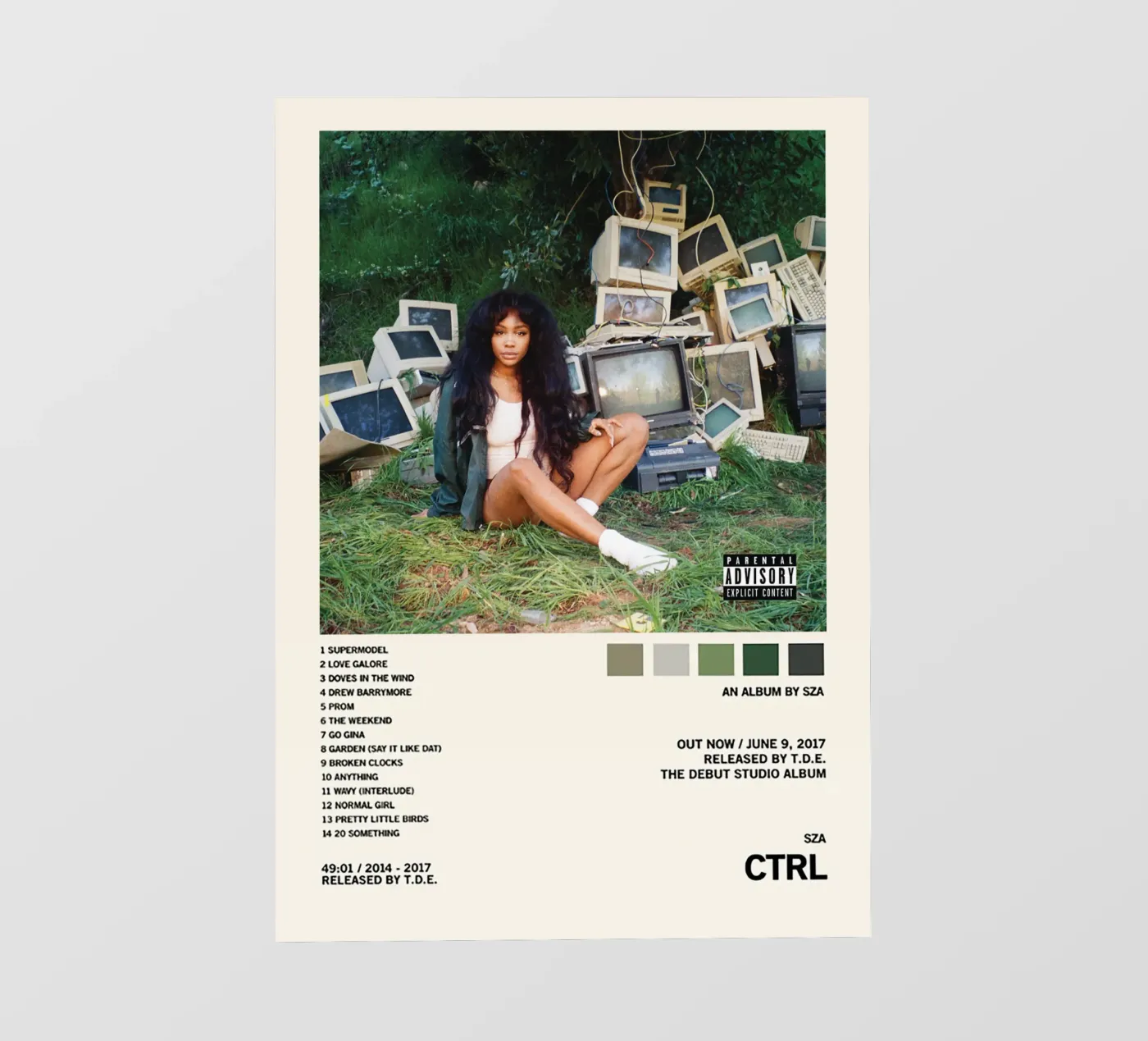 CTRL – SZA Backlit Folie von Attaboy Dsgn