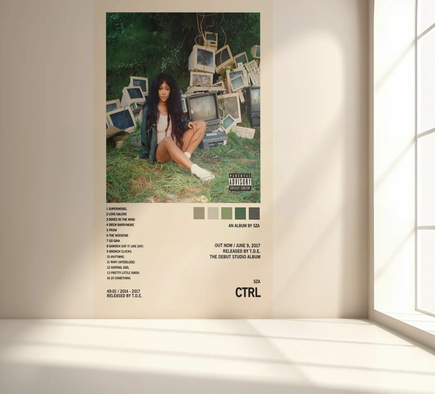 CTRL – SZA fotobehang van Attaboy Dsgn