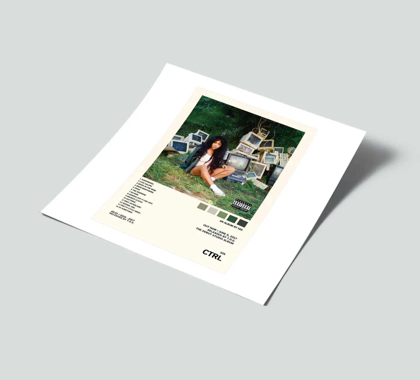 CTRL – SZA Stickerbogen von Attaboy Dsgn