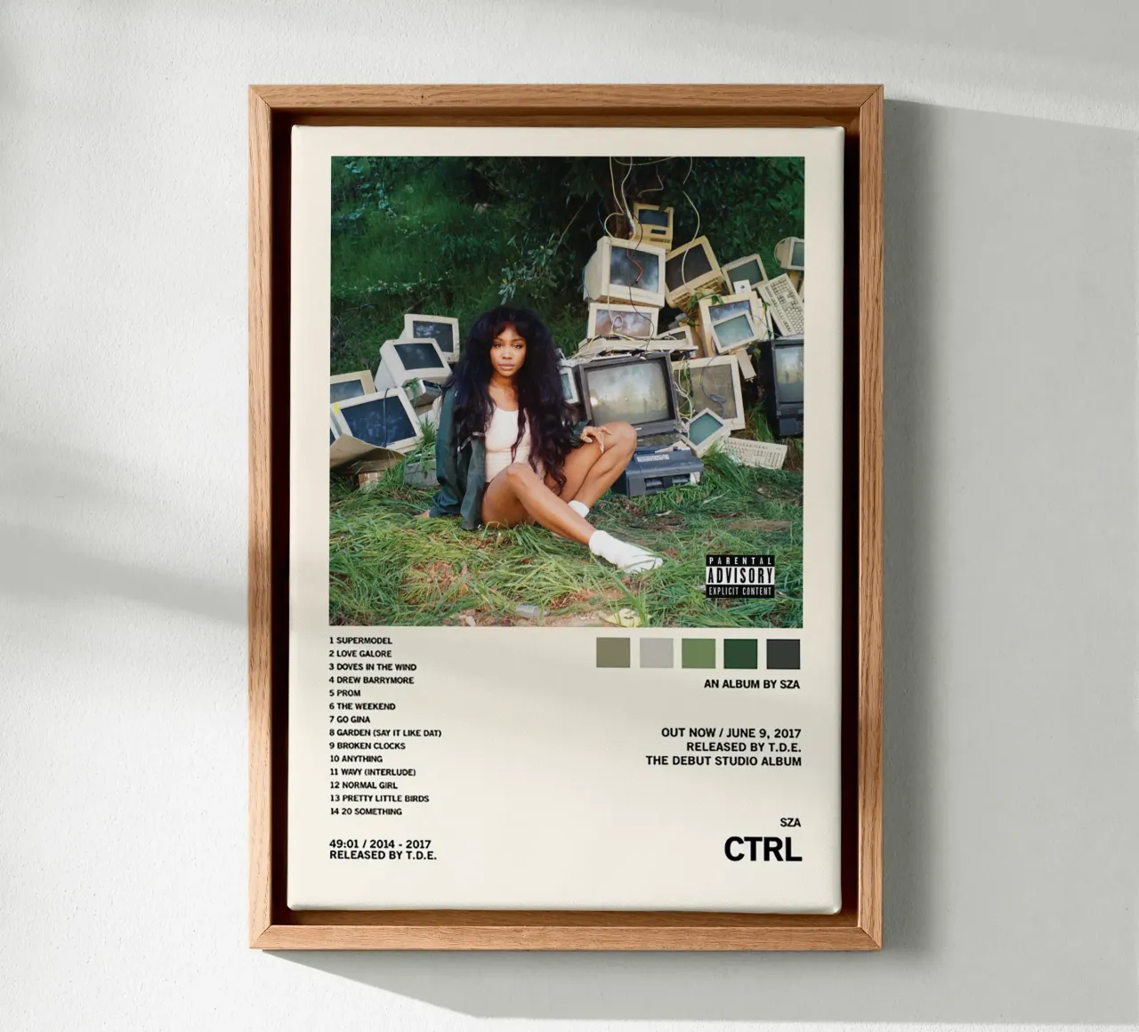 CTRL – SZA tela con Cornice a cassetta da Attaboy Dsgn