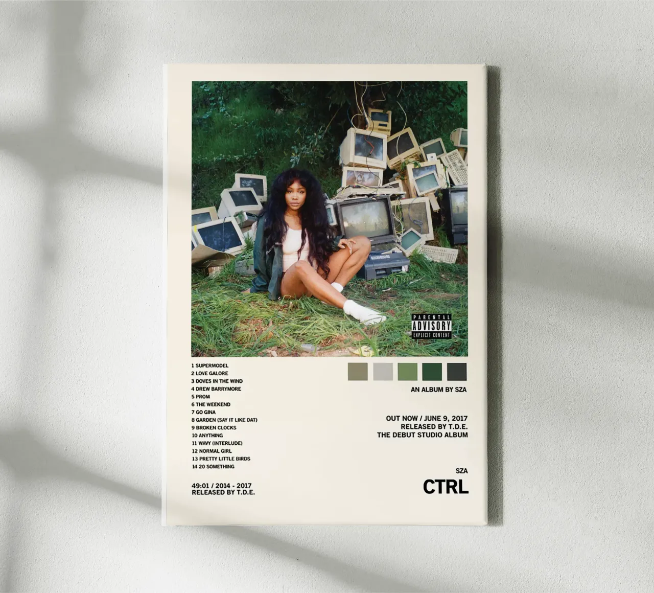 CTRL – SZA tela con Cornice a cassetta da Attaboy Dsgn