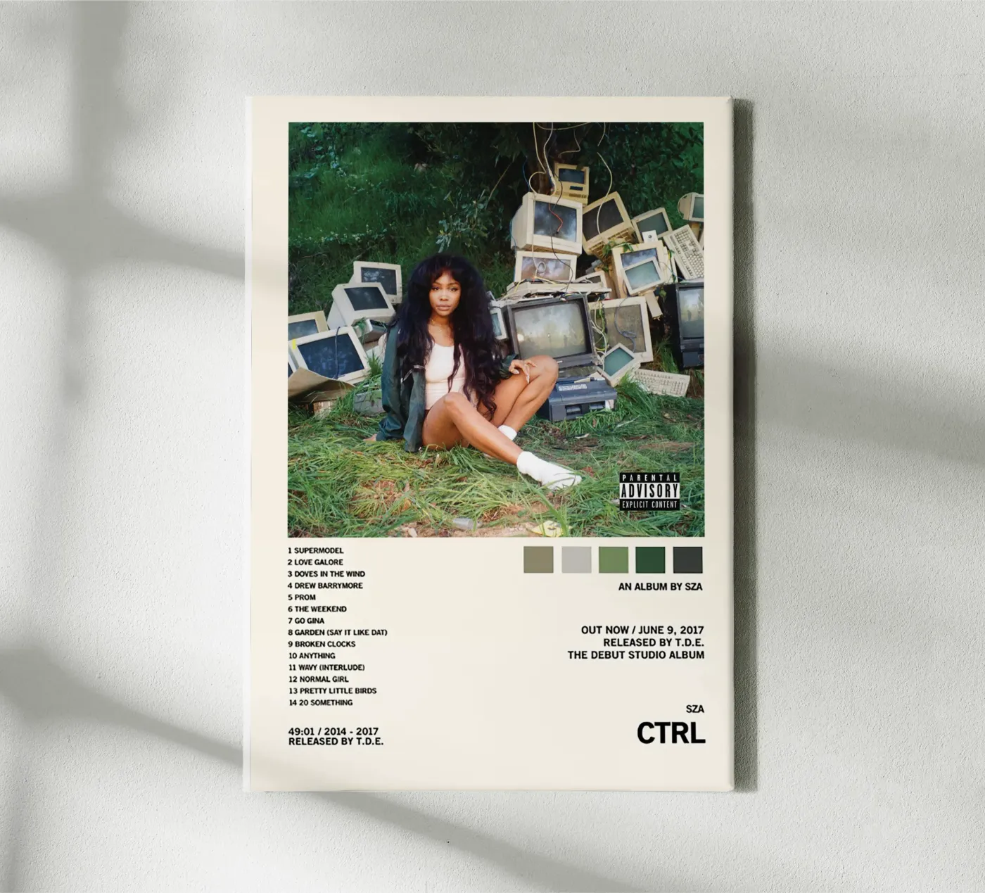 CTRL – SZA toile de Attaboy Dsgn