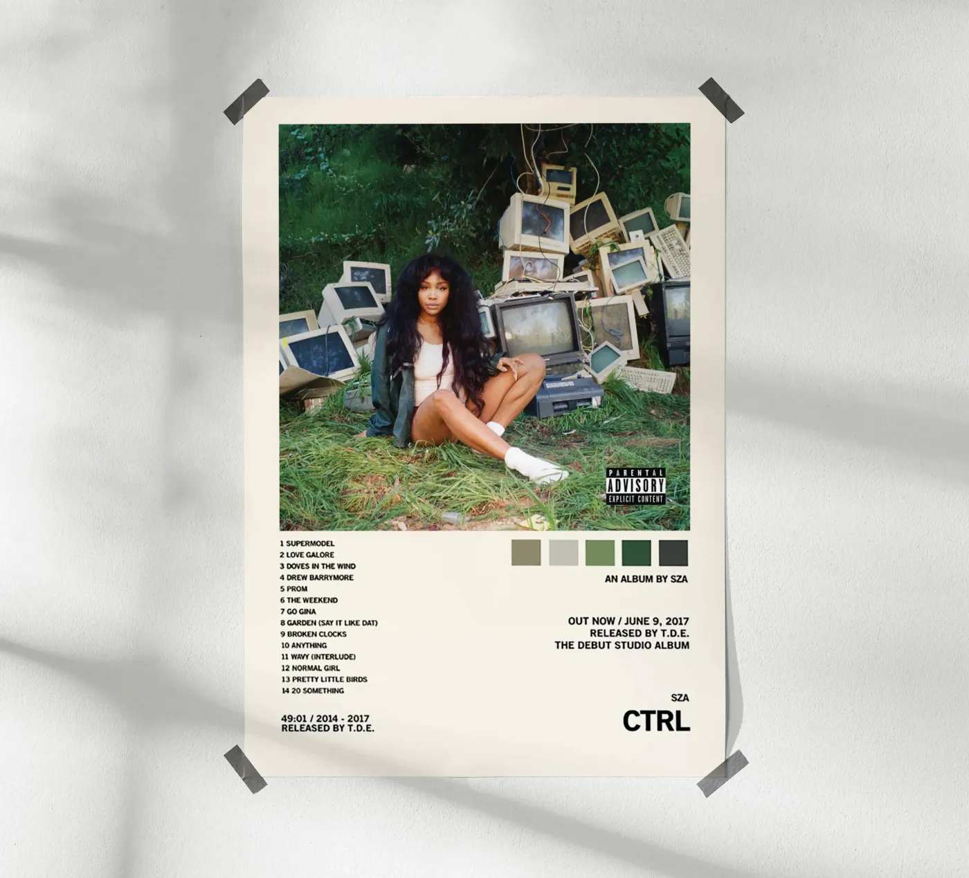 CTRL – SZA poster van Attaboy Dsgn