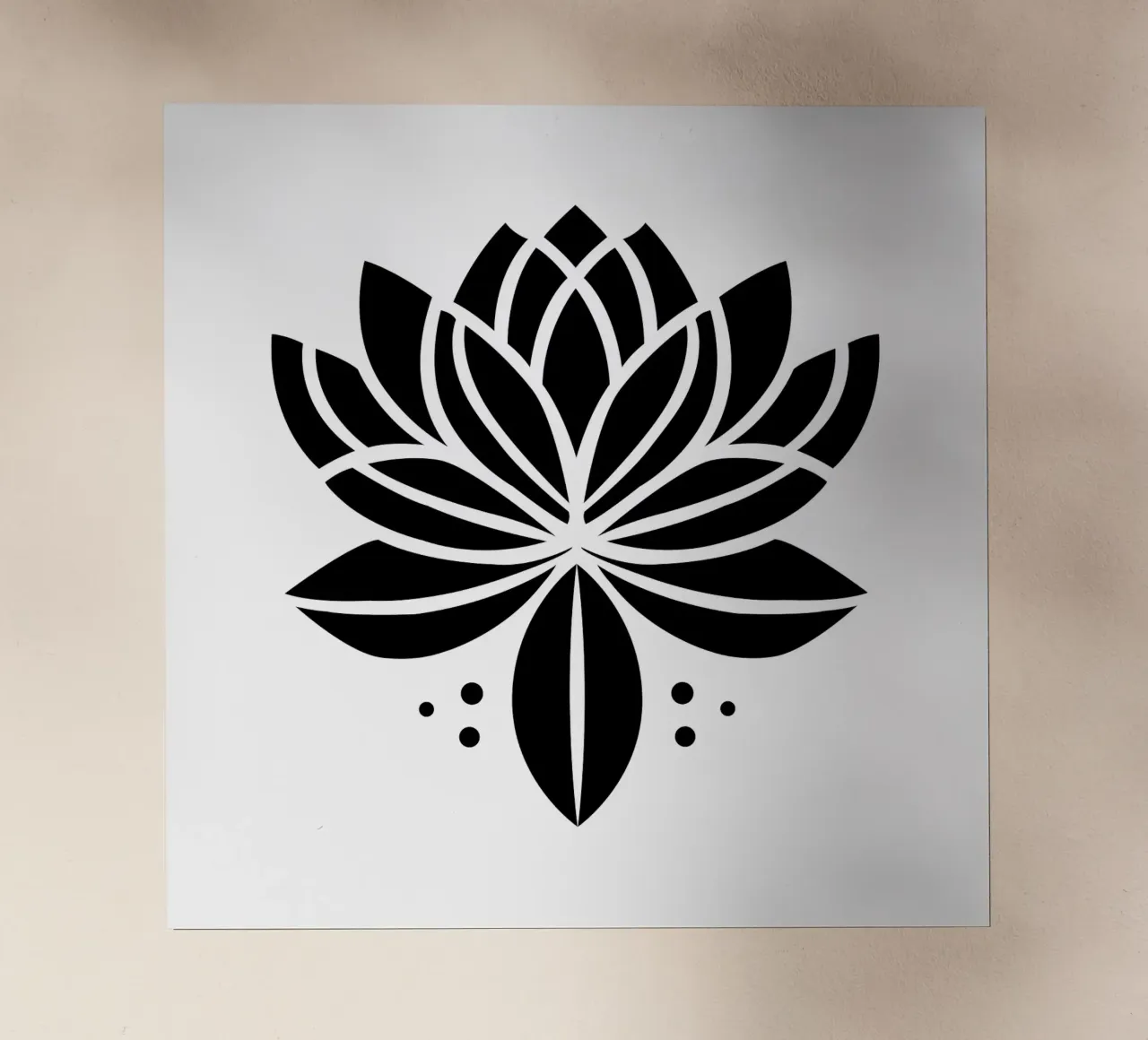 Lotus Serenity – Minimalist Line Art pellicola backlit da Sivaro