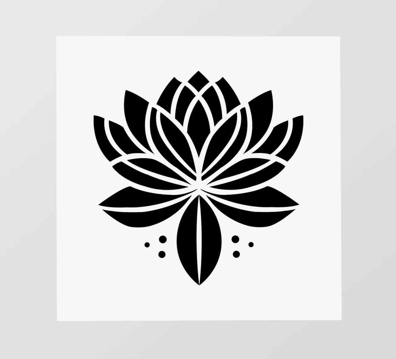 Lotus Serenity – Minimalist Line Art pellicola backlit da Sivaro