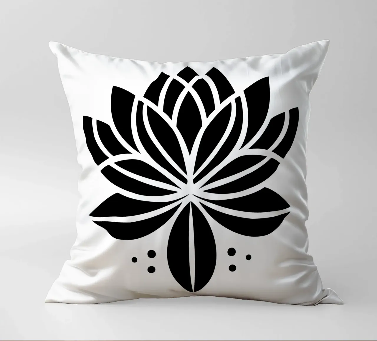 Lotus Serenity – Minimalist Line Art cuscino da Sivaro