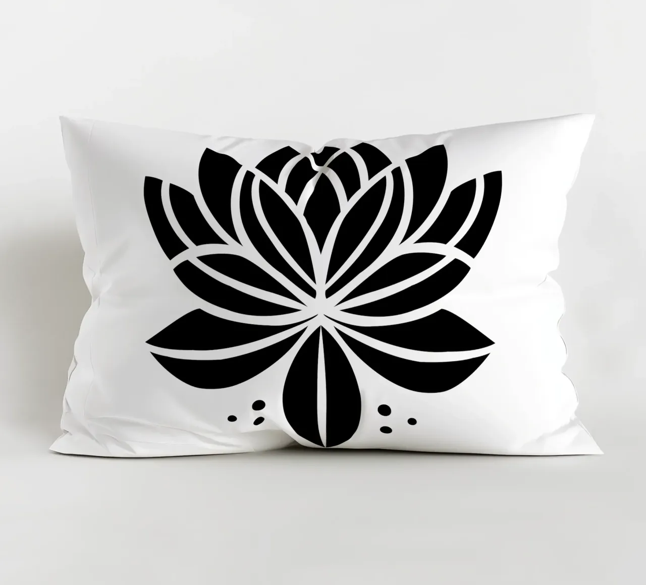 Lotus Serenity – Minimalist Line Art cuscino da Sivaro