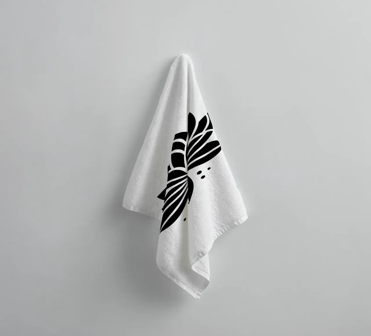 Lotus Serenity – Minimalist Line Art asciugamano da bagno da Sivaro