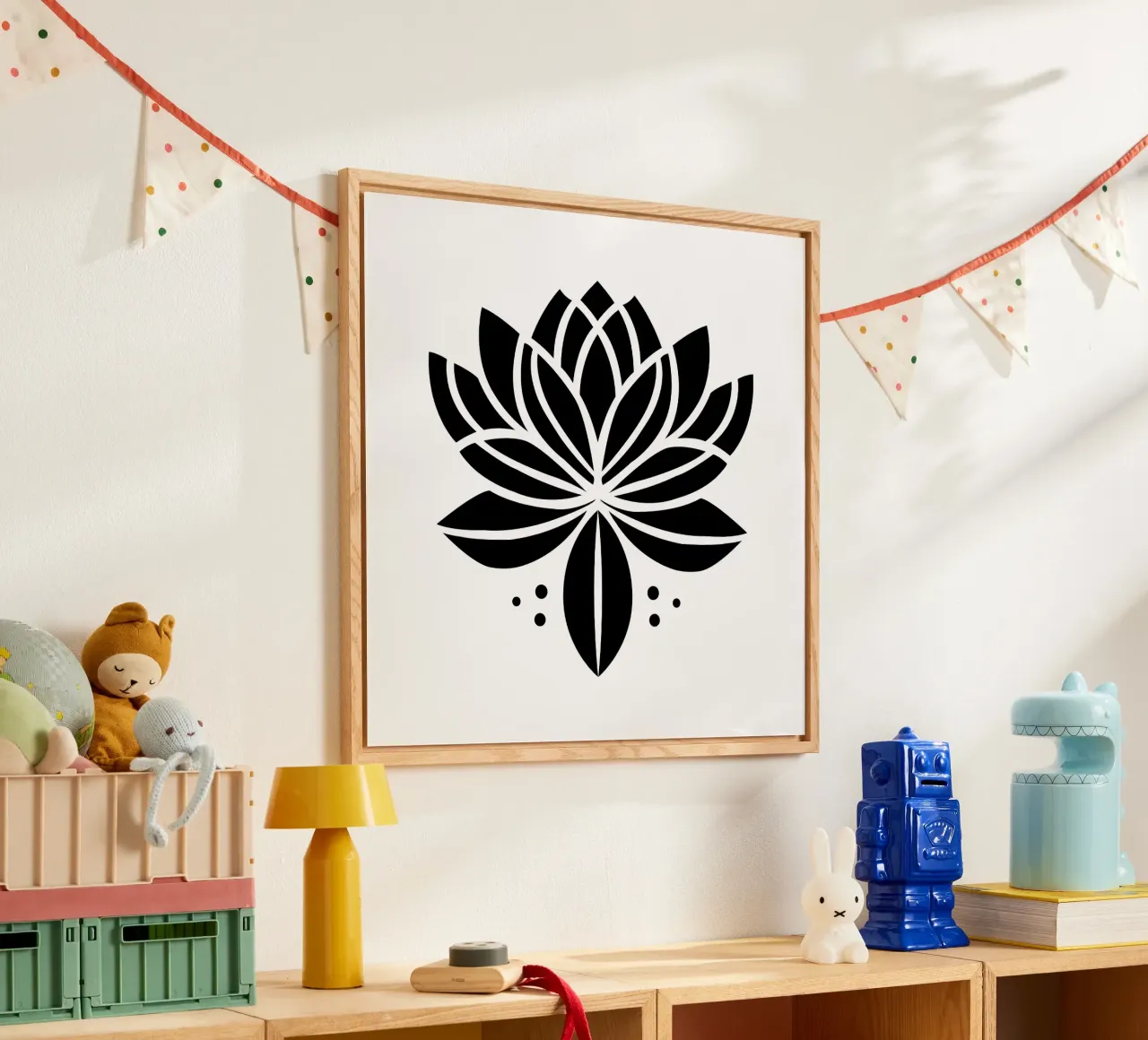 Lotus Serenity – Minimalist Line Art plexiglass da Sivaro