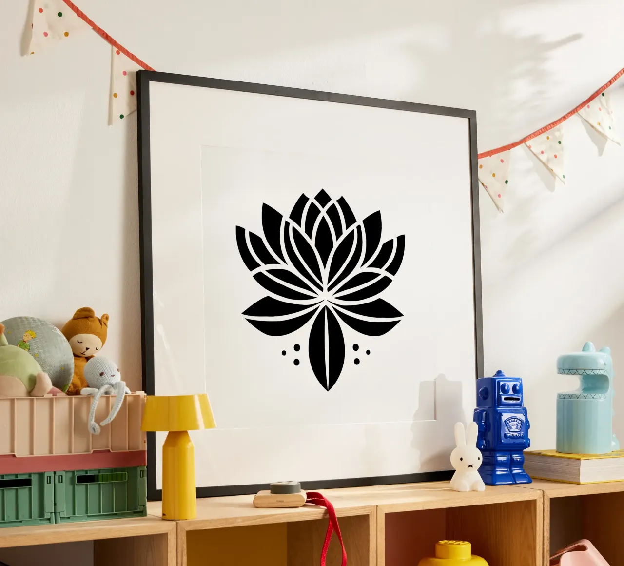 Lotus Serenity – Minimalist Line Art carta hahnemühle da Sivaro