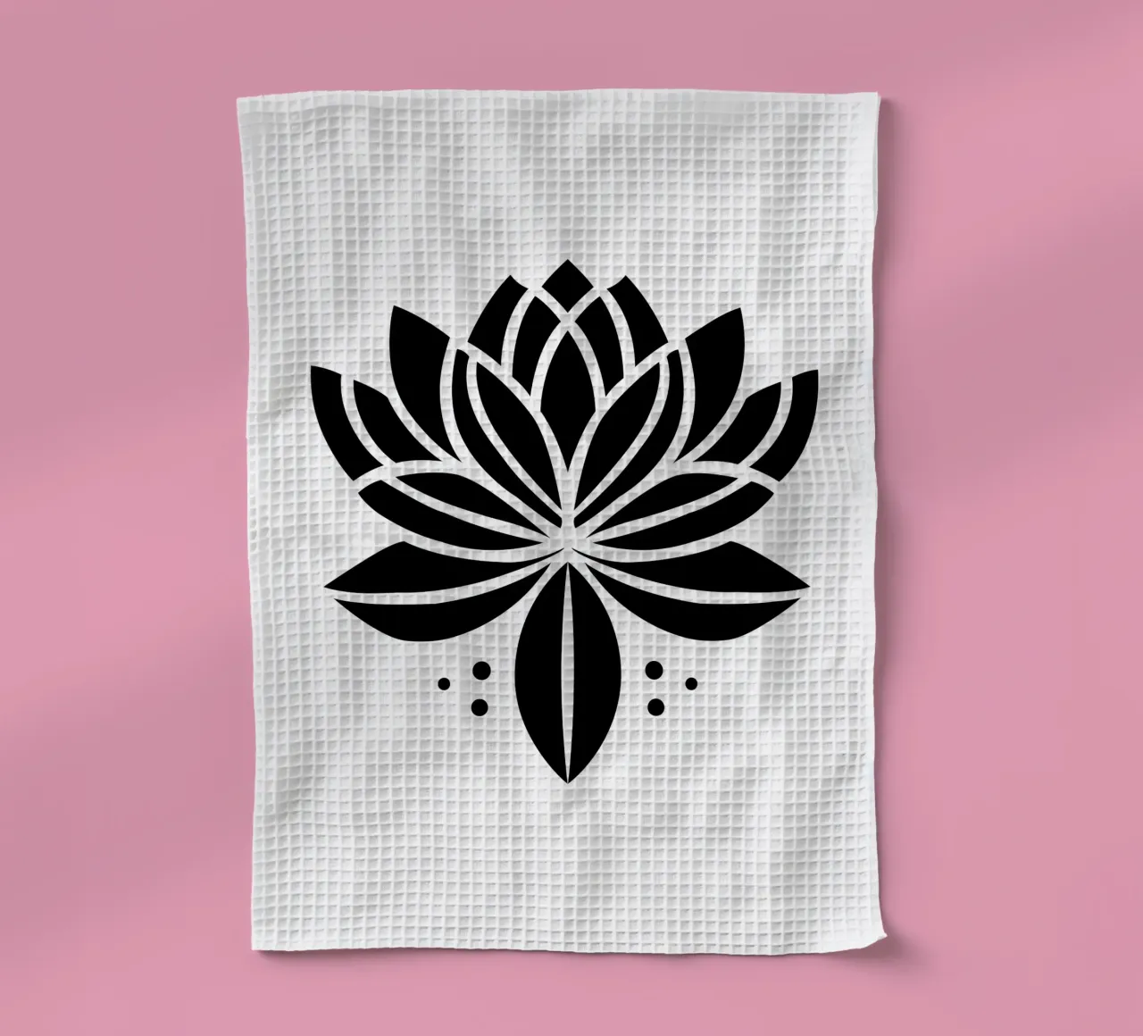 Lotus Serenity – Minimalist Line Art canovaccio da cucina da Sivaro