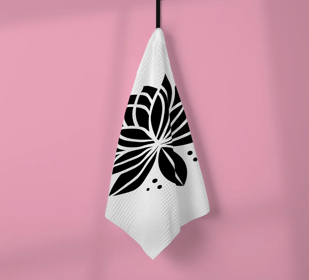 Lotus Serenity – Minimalist Line Art canovaccio da cucina da Sivaro