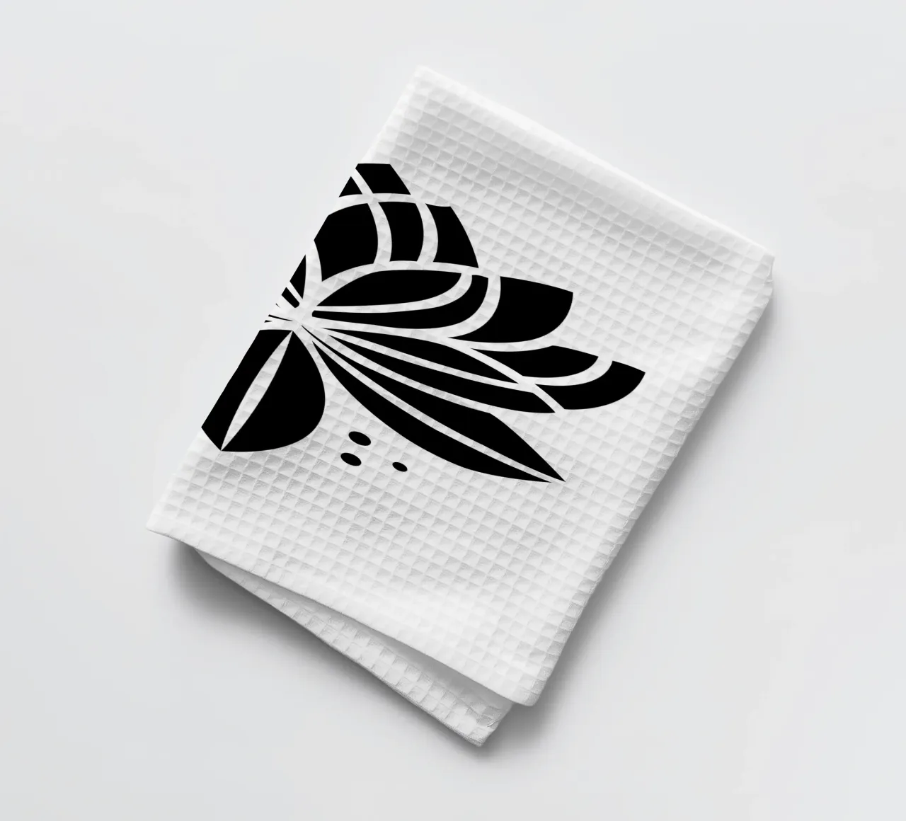 Lotus Serenity – Minimalist Line Art canovaccio da cucina da Sivaro