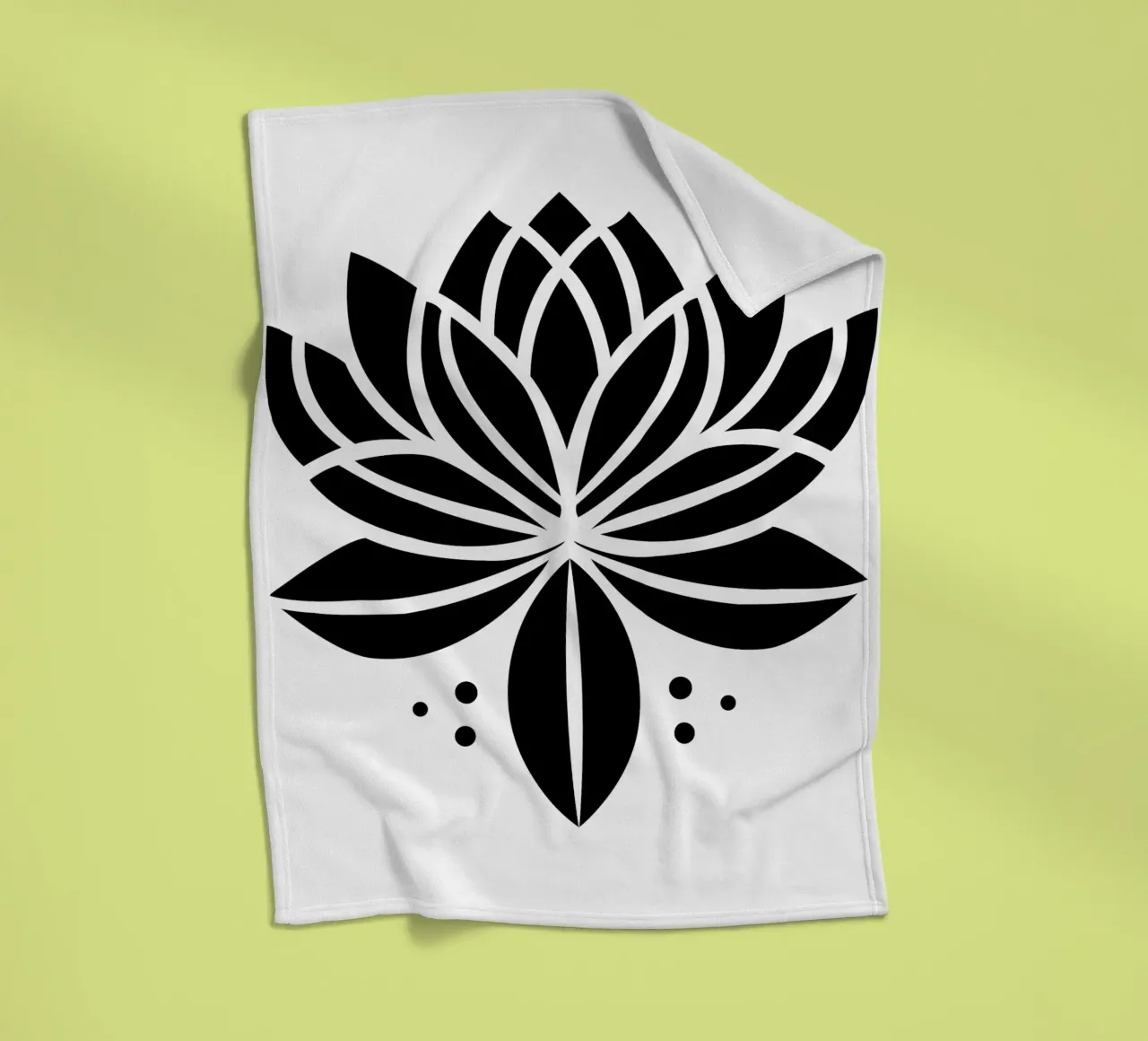 Lotus Serenity – Minimalist Line Art coperta in pile da Sivaro