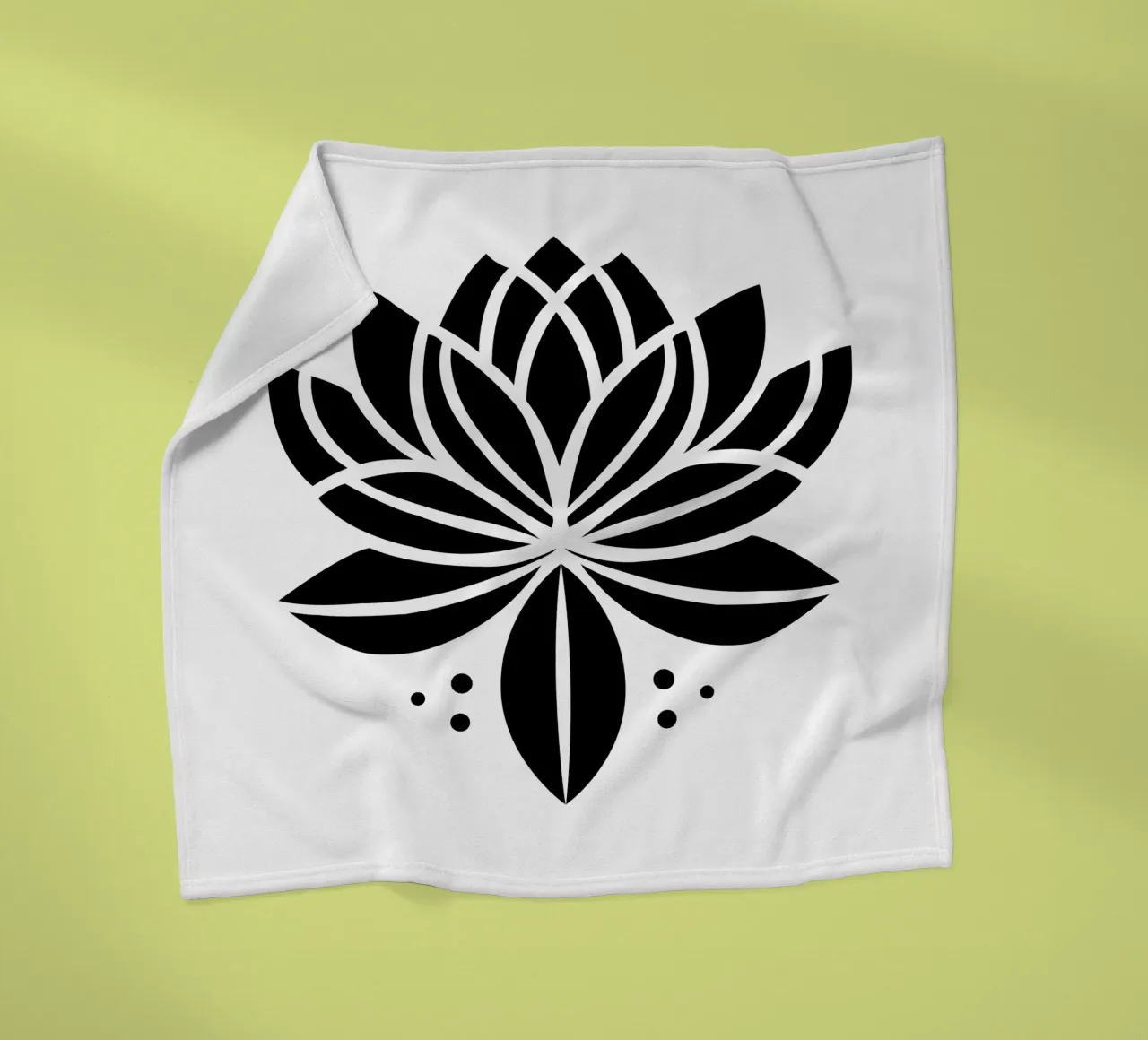 Lotus Serenity – Minimalist Line Art coperta in pile da Sivaro