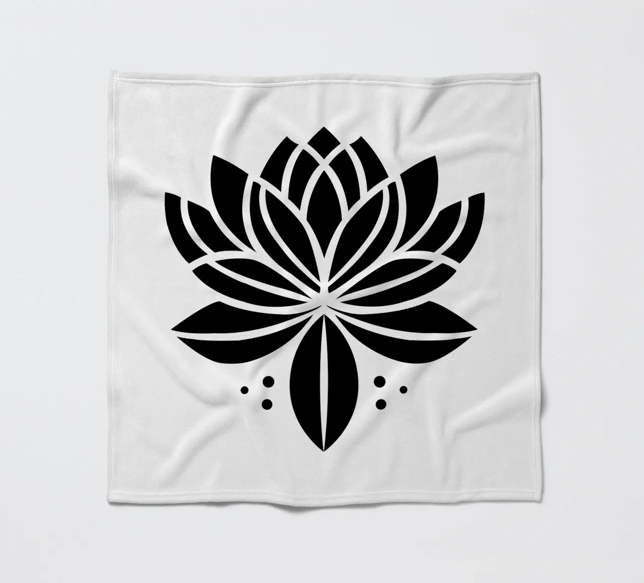 Lotus Serenity – Minimalist Line Art coperta in pile da Sivaro