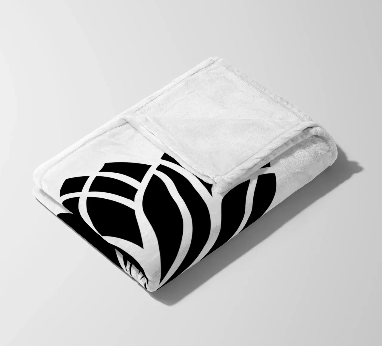 Lotus Serenity – Minimalist Line Art coperta in pile da Sivaro