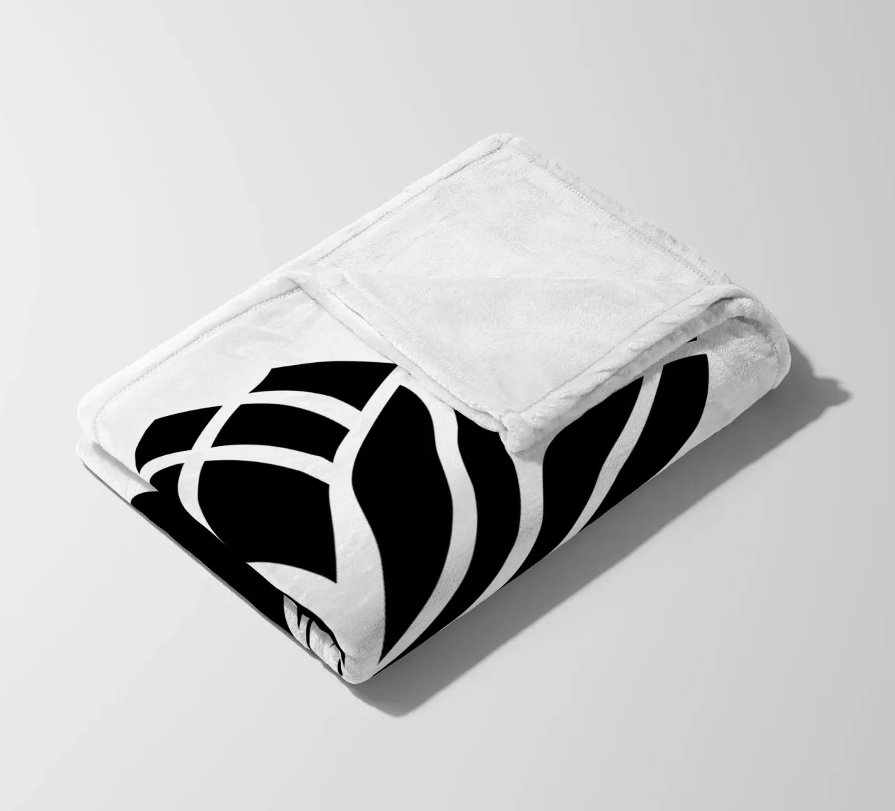 Lotus Serenity – Minimalist Line Art coperta in pile da Sivaro