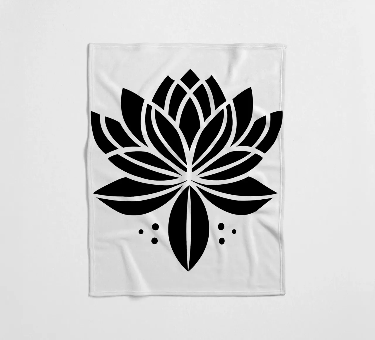 Lotus Serenity – Minimalist Line Art coperta in pile da Sivaro
