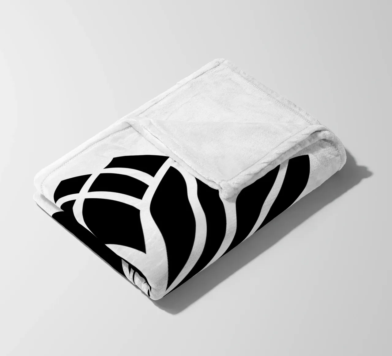 Lotus Serenity – Minimalist Line Art coperta in pile da Sivaro