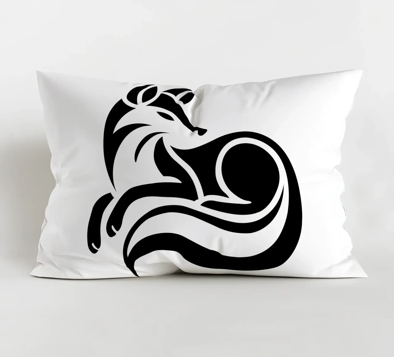 Silent Fox – Minimalist Line Art cuscino da Sivaro