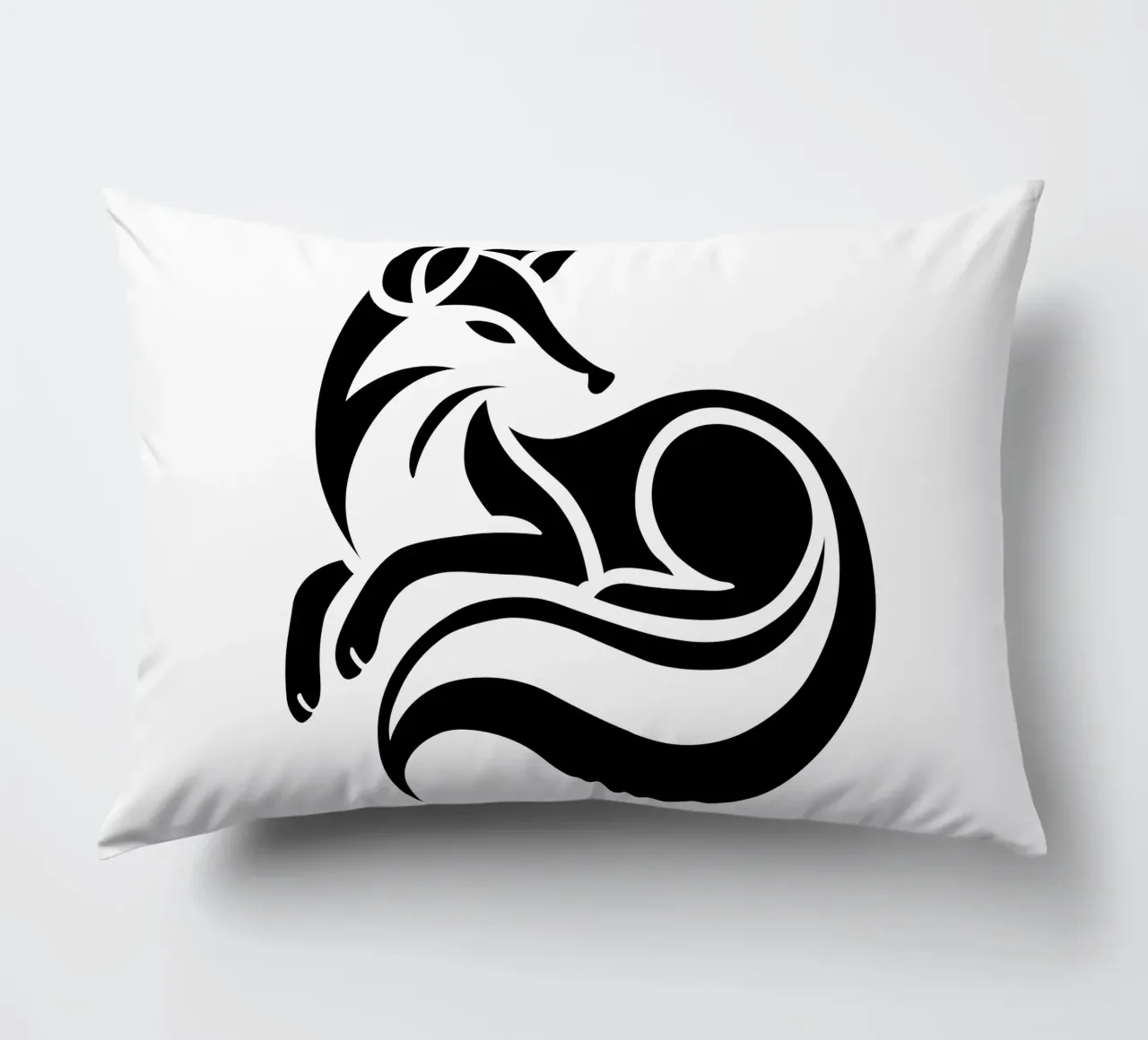 Silent Fox – Minimalist Line Art cuscino da Sivaro
