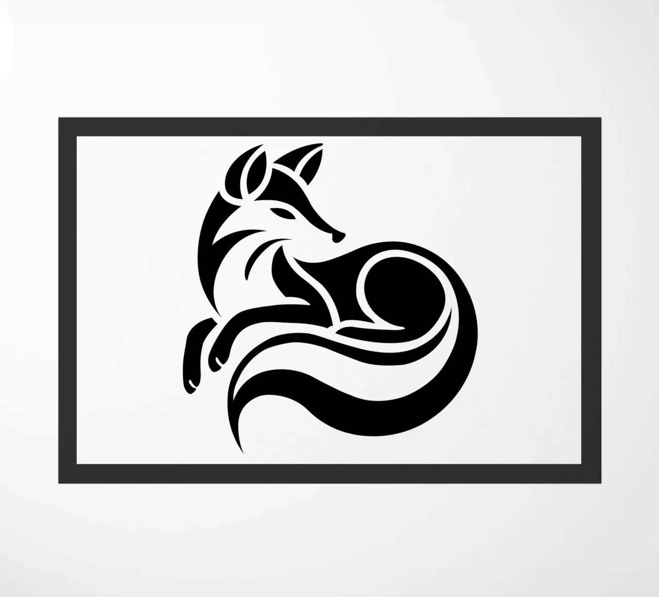 Silent Fox – Minimalist Line Art zerbino da Sivaro