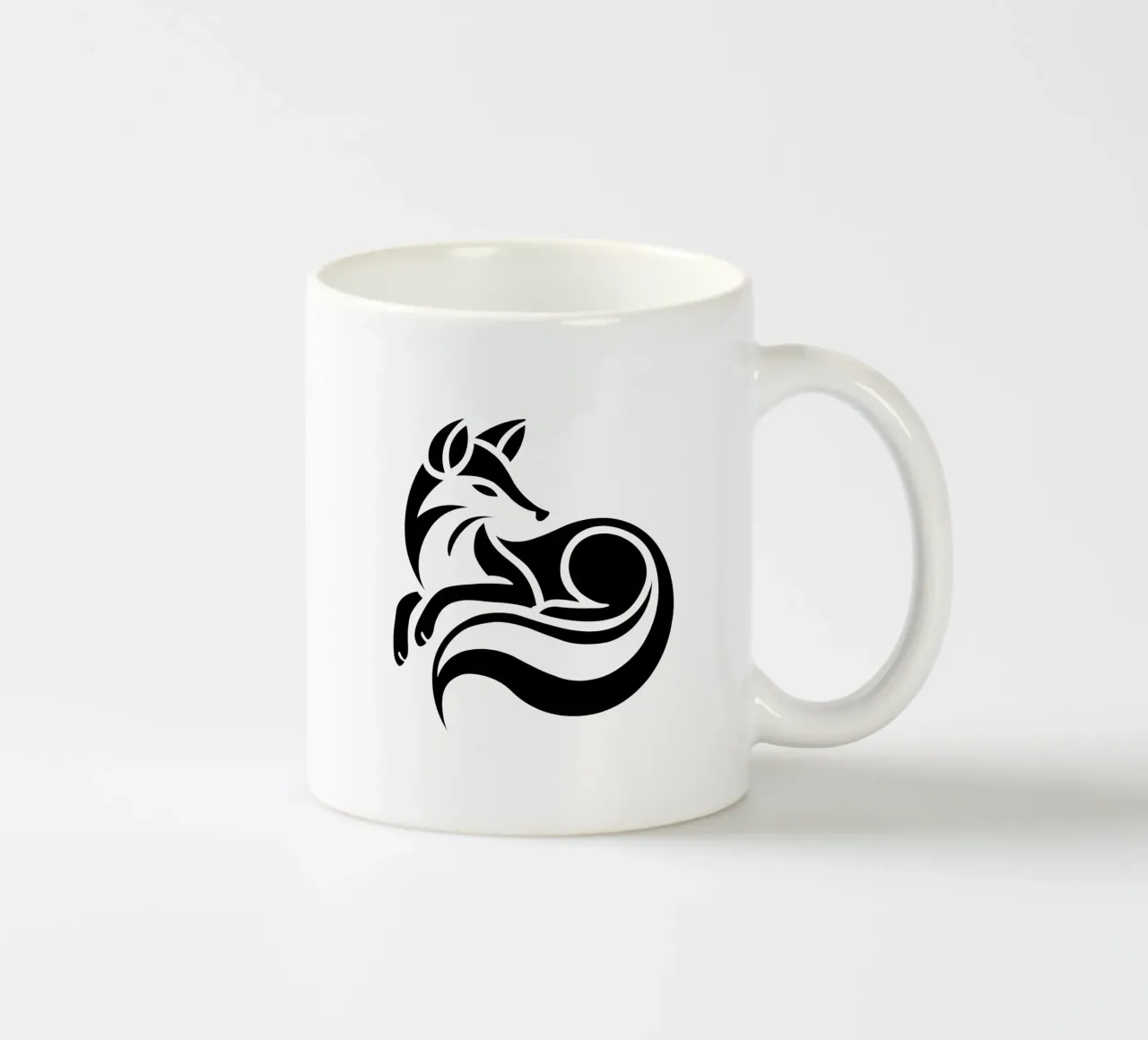 Silent Fox – Minimalist Line Art tazza in ceramica da Sivaro