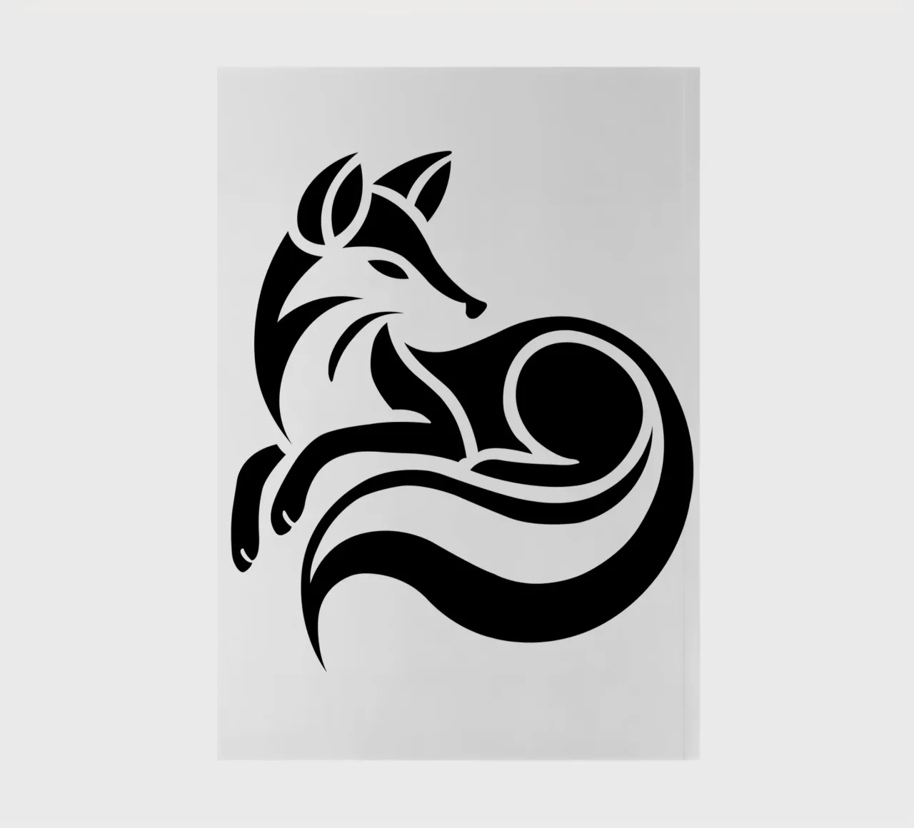Silent Fox – Minimalist Line Art notebook by Sivaro