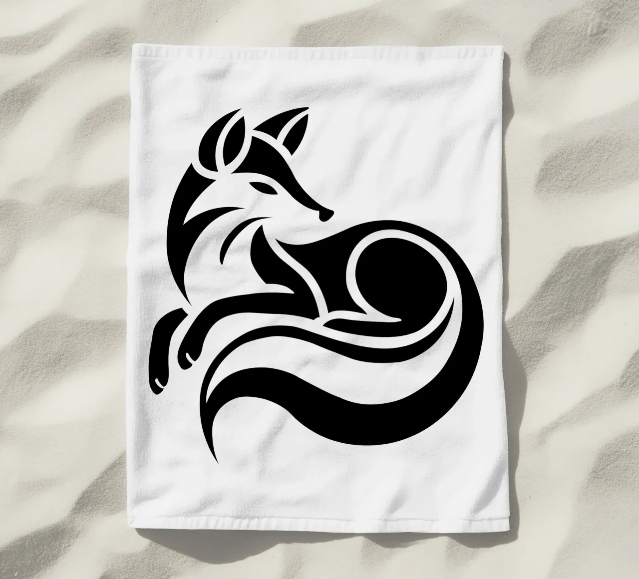 Silent Fox – Minimalist Line Art telo mare da Sivaro
